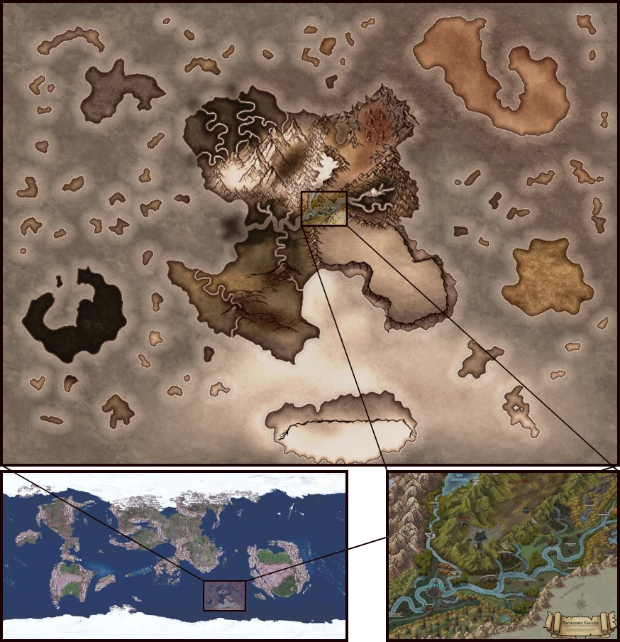 Continent of Aenor Map